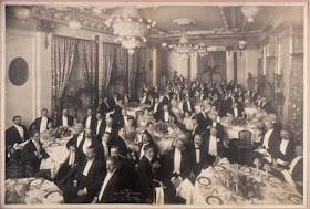 A photograph taken at a dinner held in honour of Gatti- Casazza and Toscanini at the Hotel St Regis in New York
