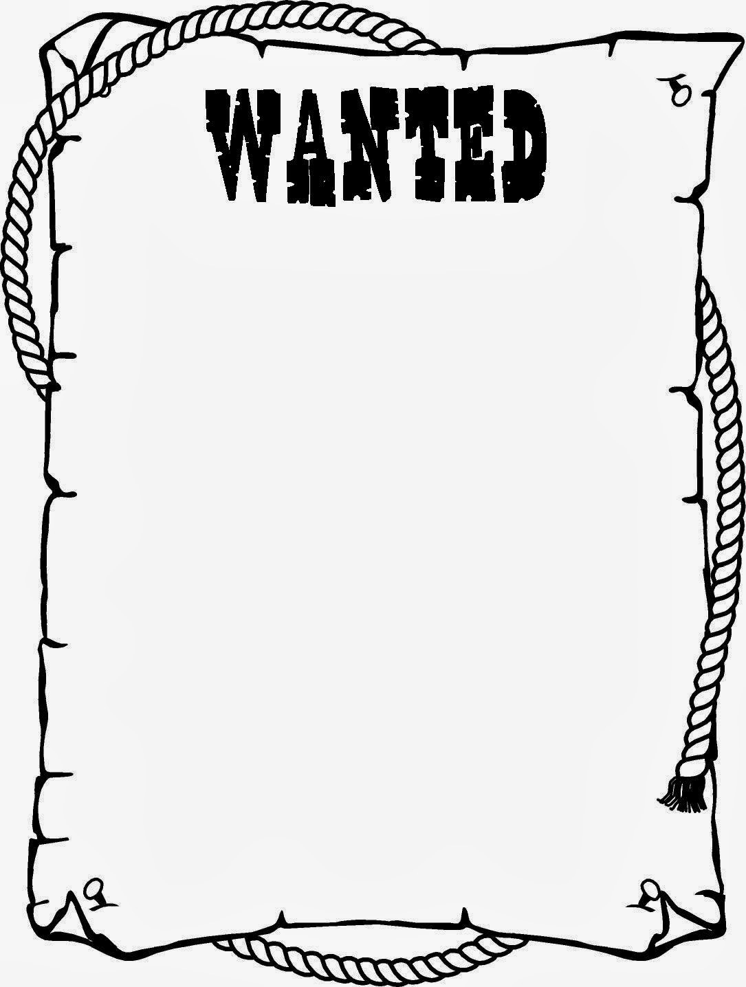 wanted poster coloring pages - photo #18