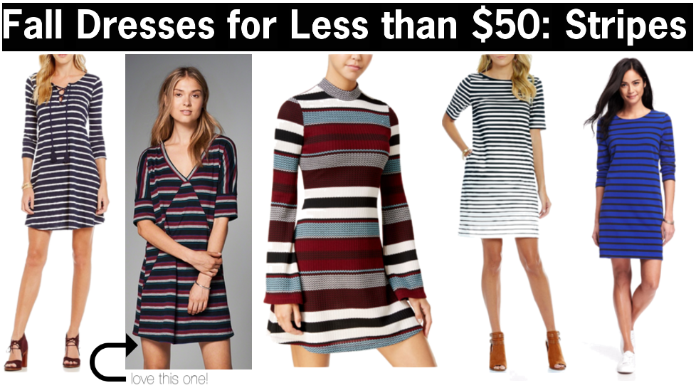 cute striped dresses to wear this fall | cute dresses for less than $50 | cute and inexpensive dresses to wear this fall | a memory of us 