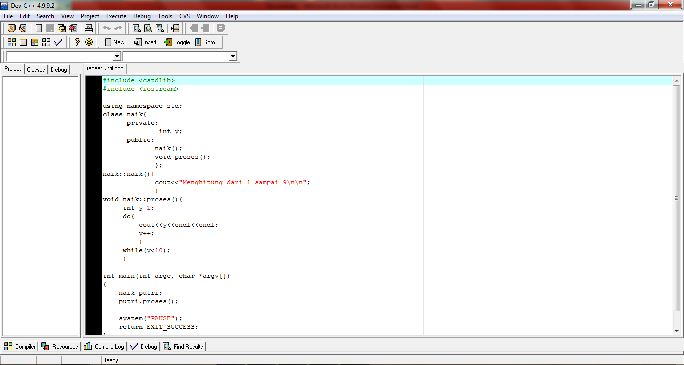 BLOG ORANG NGAPAK: program dev c++ dan hasil compilenya