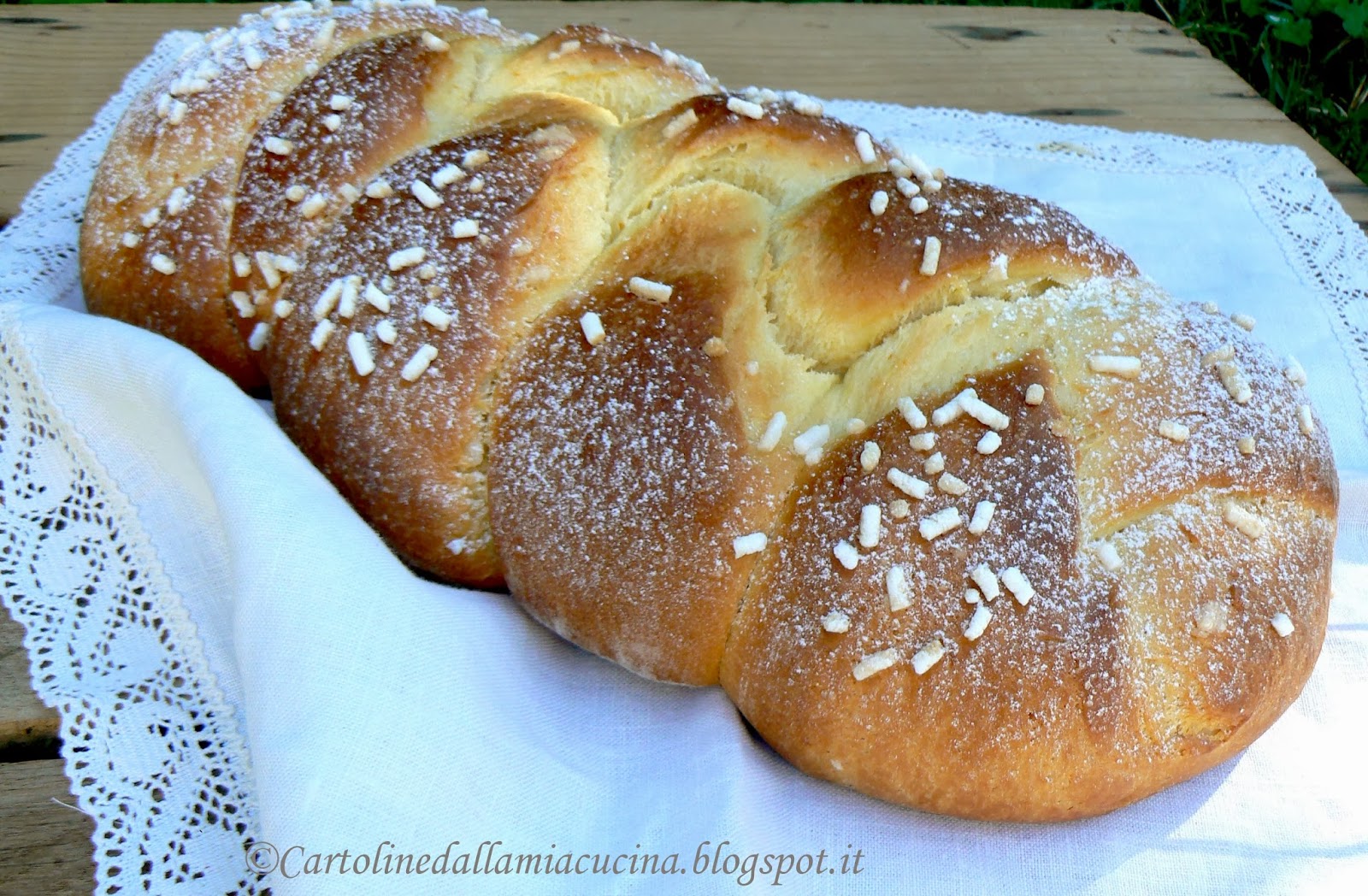 treccia di pasta  brioche alla panna