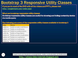 Sql server, .net and c# video tutorial: Bootstrap 3 responsive utility ...