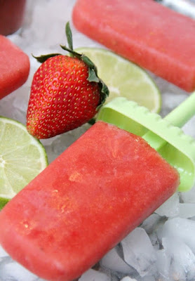 Picolé de Melancia com Morango Picolé de Melancia com Morango (vegana)