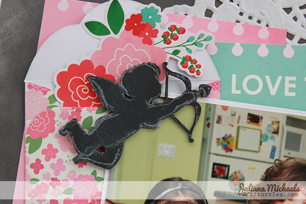 Chalkboard Chipboard Technique and Made With Love Layout by Juliana Michaels