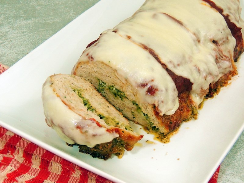 Pesto Stuffed Chicken Parmesan Meatloaf Bobbi's Kozy Kitchen