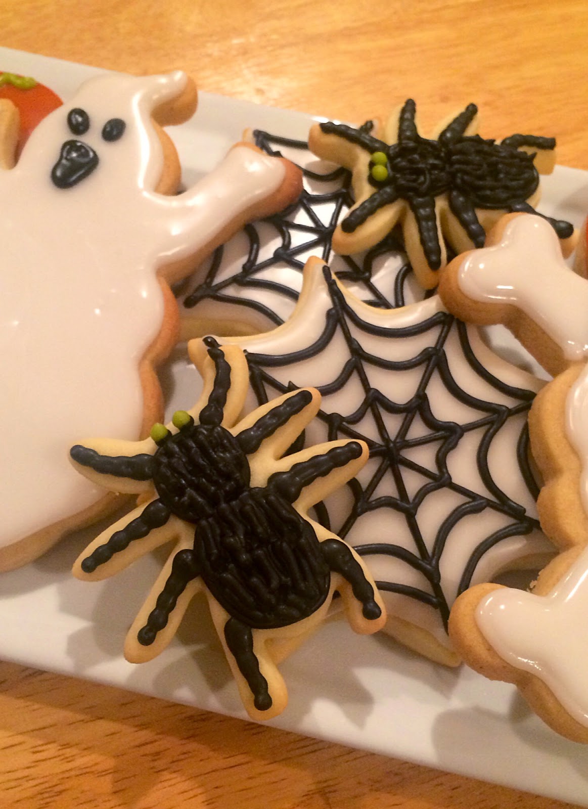ghost and spider sugar cookies