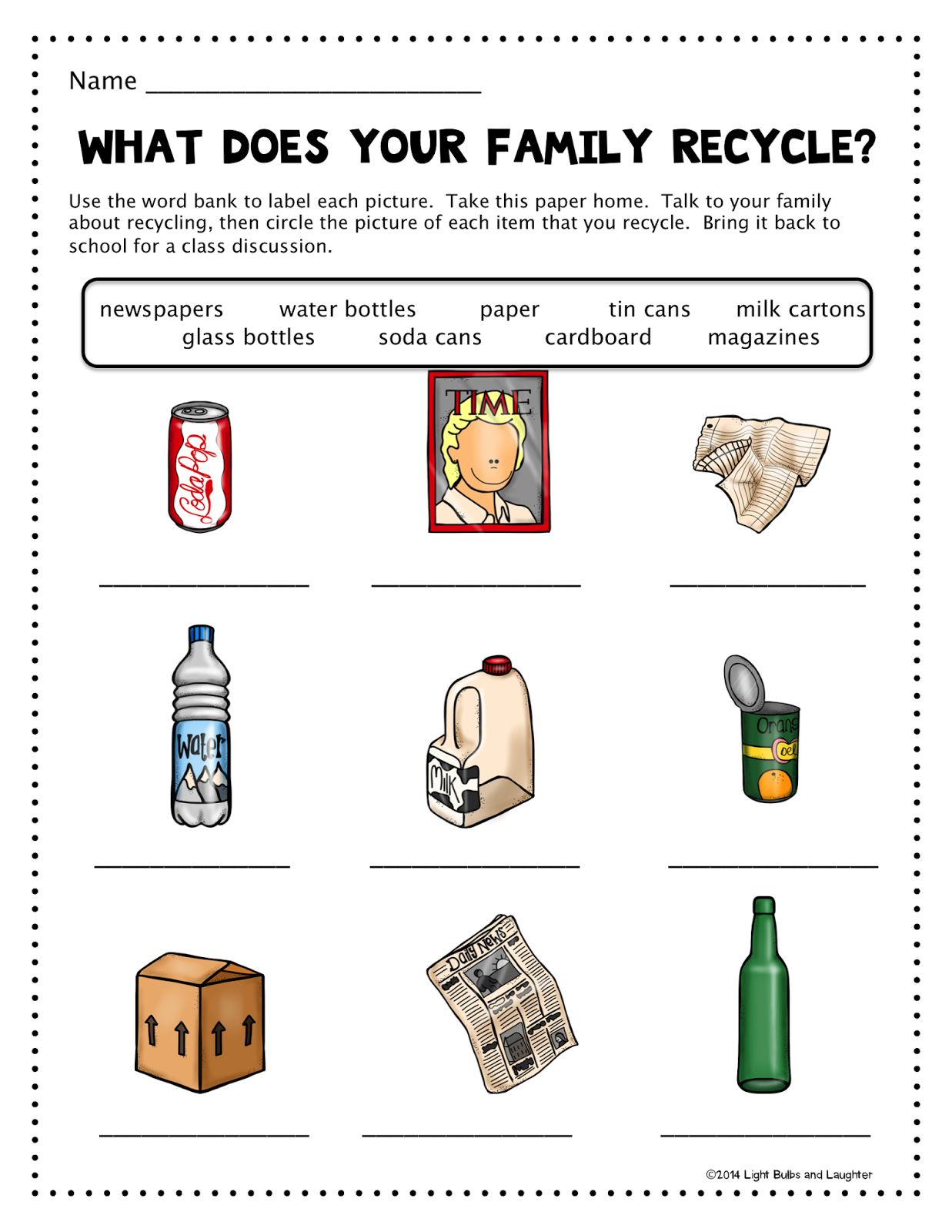 Light Bulbs and Laughter Earth Day in the Classroom