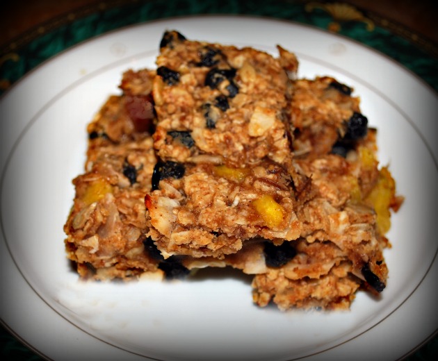 The Peaceful Kitchen Low sugar, low fat Tropical Berry Granola Bar Recipe