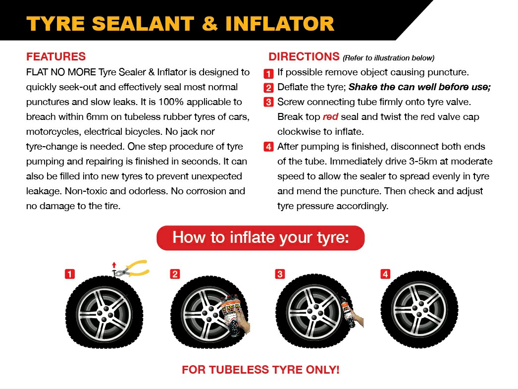 KRONOS FLATNOMORE Tyre Sealant & Inflator