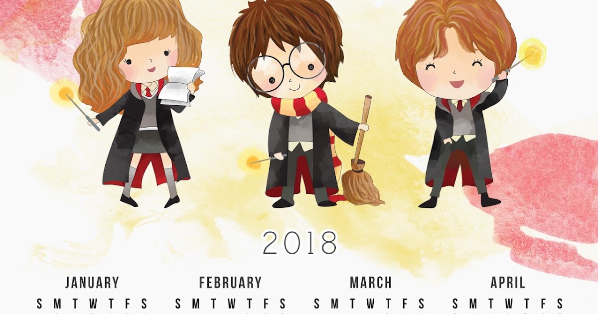 Harry Potter: Calendario 2018 para Imprimir Gratis. | Oh ... Harry Potter: Calendario 2018 para Imprimir Gratis. | Oh ...