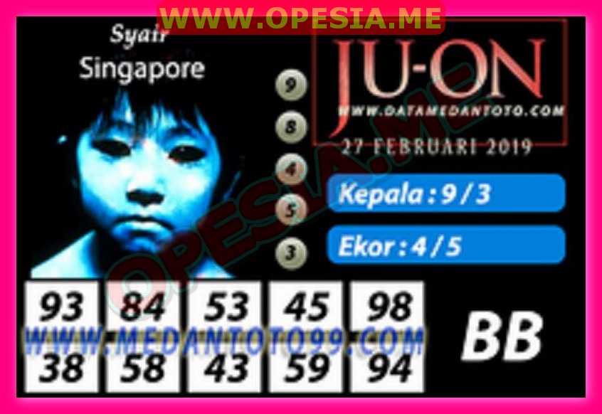 Kode Syair SGP Komplit Rabu 27 Februari 2019 GOsyair