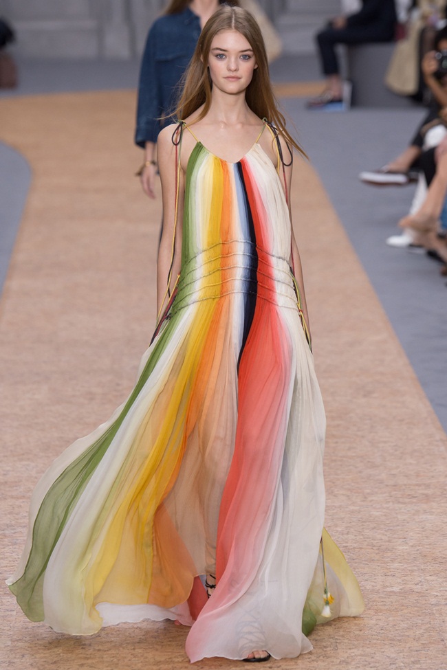  2016 SS Chloé Rainbow Dress on Runway