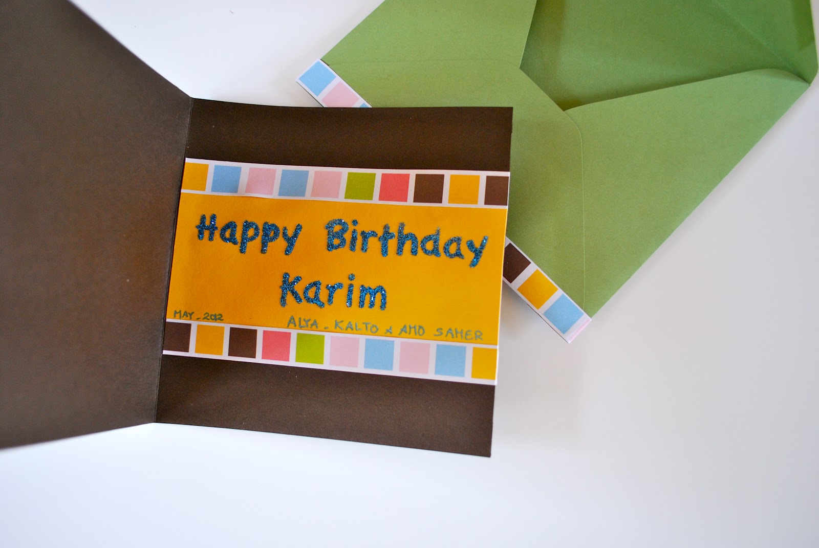 Reinventing Nadine Handmade Birthday Card for My Nephew Karim