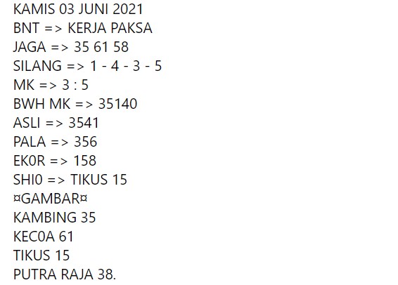 Syair Harian Sgp 3 Juni 2021 Kode Syair Sgp Hk Sd Motesia