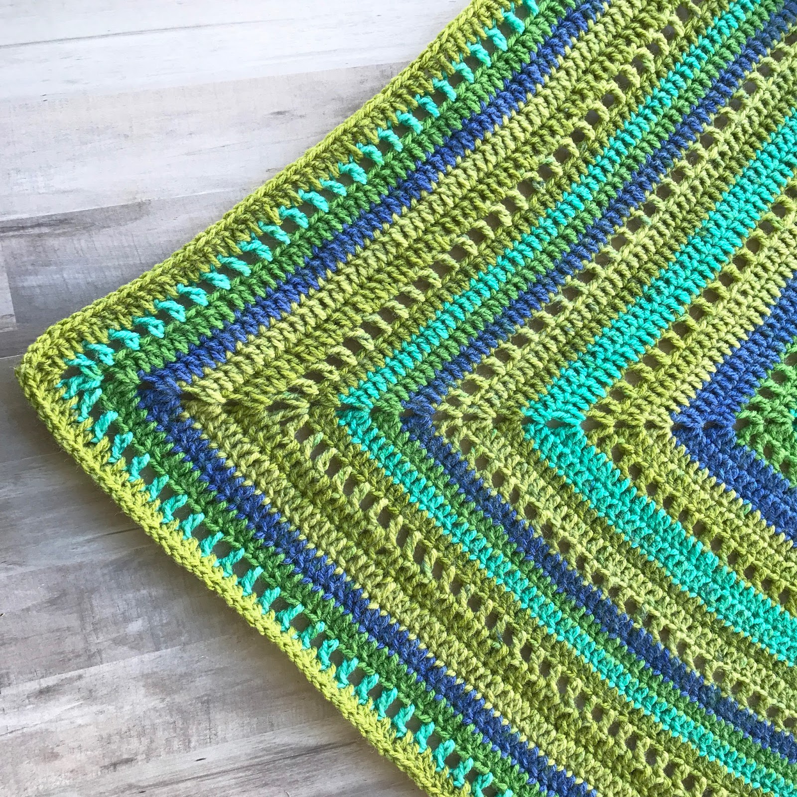 Granny Filet Square Afghan Crochet Pattern Maria's Blue Crayon