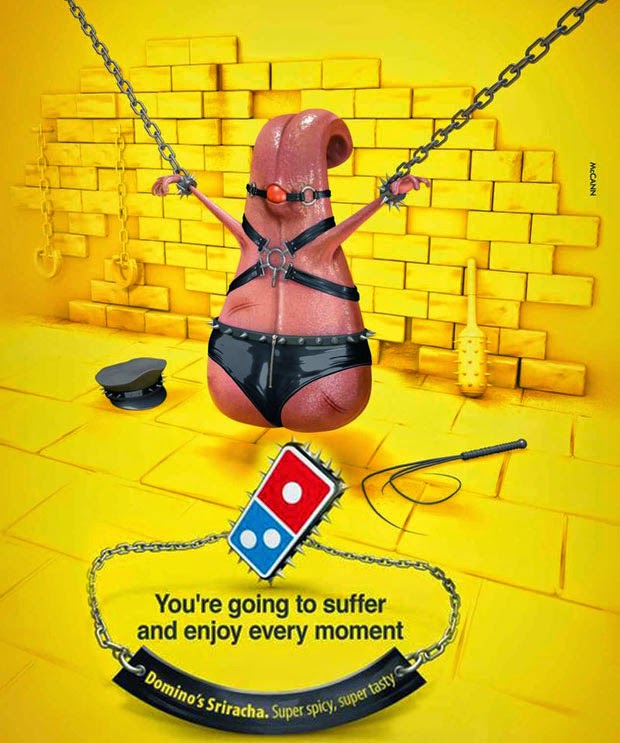 domino pizza bdsm anuncio commercial ad