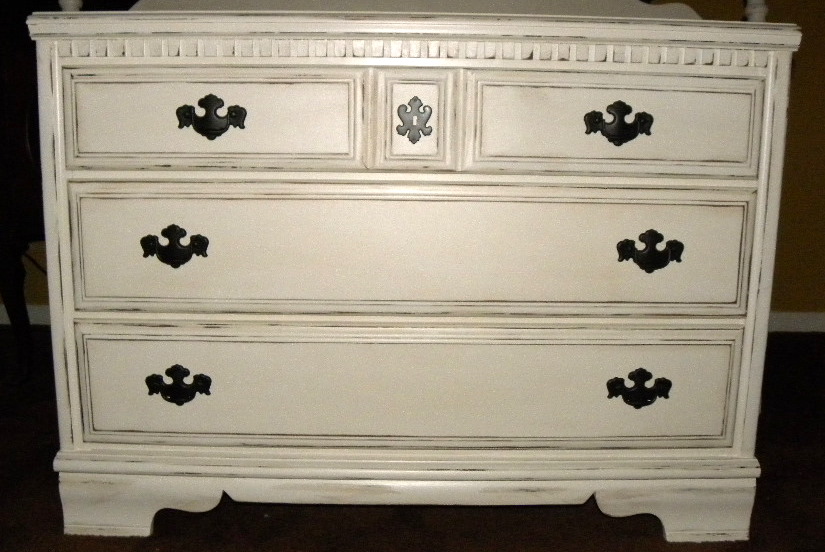 Inspire Me Designs Vintage Bassett Dresser shabby chic style!