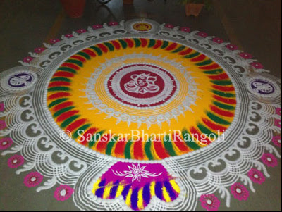 Ganesh Chaturthi Rangoli Designs - Sanskar Bharti Rangoli