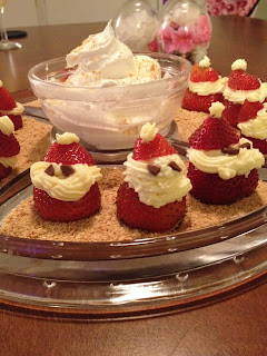Strawberry cheesecake Santas www.thebrighterwriter.blogspot.com