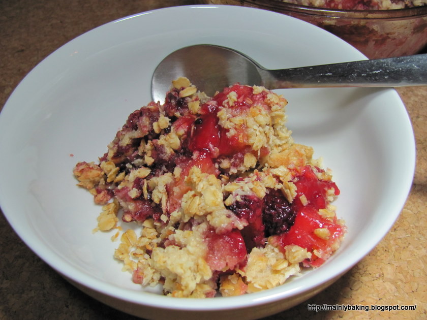 Mainly Baking Pineapple and Blackberry Crumble