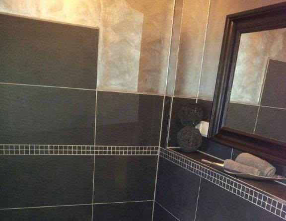 Wandgestaltung Badidee Wohnidee Im Bad Mit Schwarzen Wanden