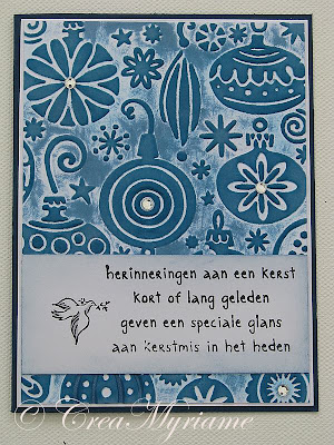 Crea Myriame: Eenvoudige kerstkaart/ Simple Christmas Card