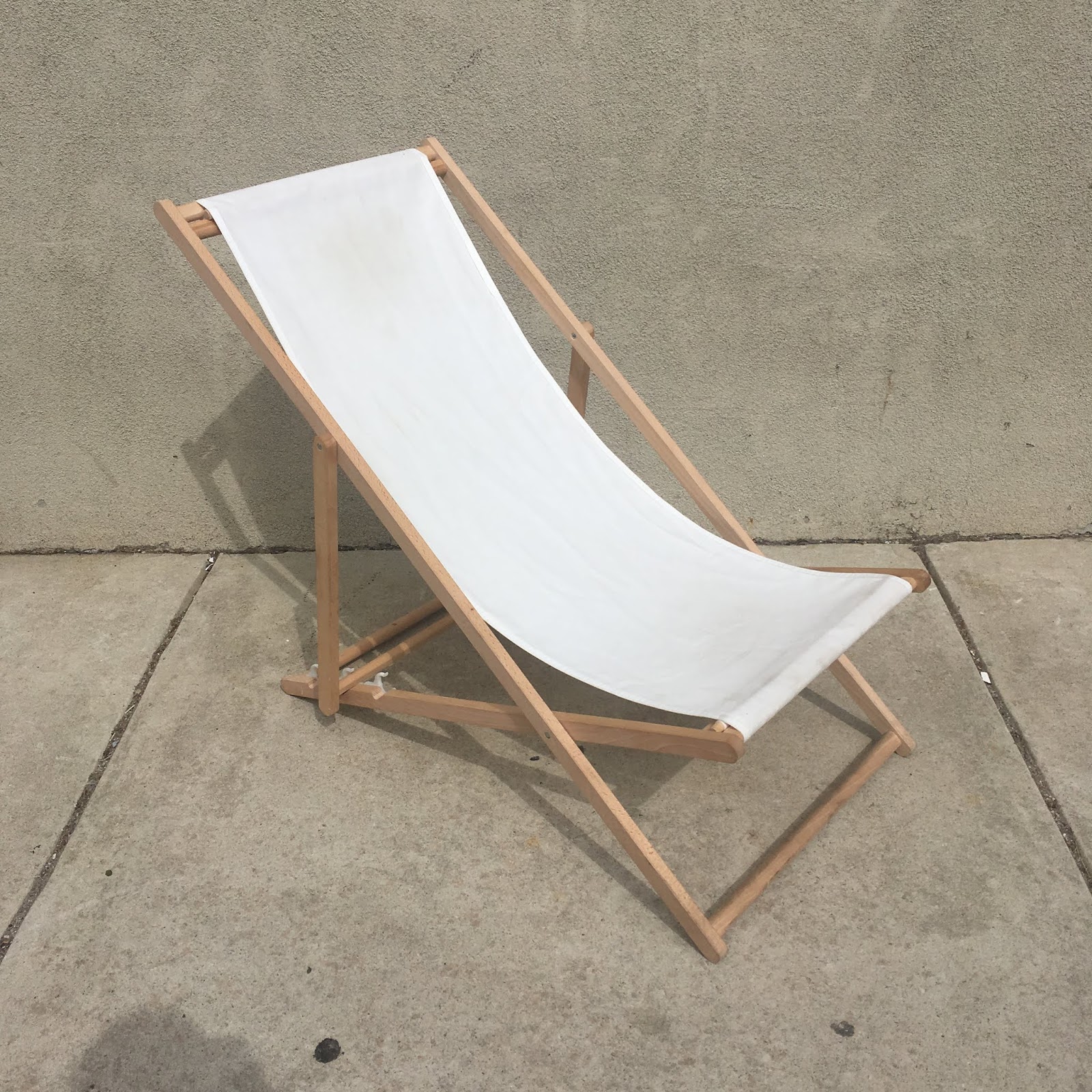 Uhuru Furniture & Collectibles: IKEA Wood & Fabric Outdoor Lounge Chair
