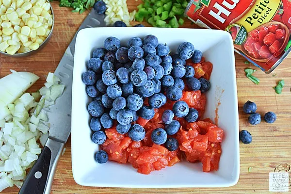 Red, White, and Blueberry Salsa | by Life Tastes Good