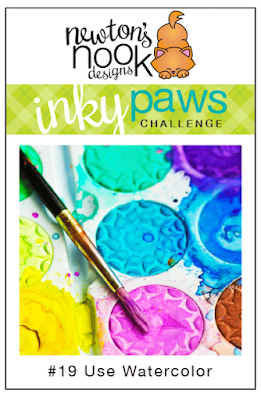 Inky Paws Challenge #19 | Watercolor | Newton's Nook Designs