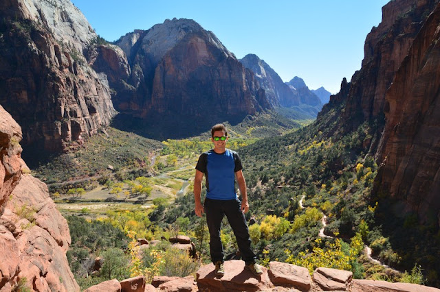 Viaje con tienda de campaña por el Oeste Americano - Blogs de USA - Zion National Park, trekking vertiginoso hacia Angel´s Landing (12)