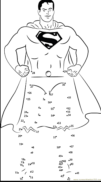 20 Dot To Dot Superhero Coloring Pages - Printable Coloring Pages