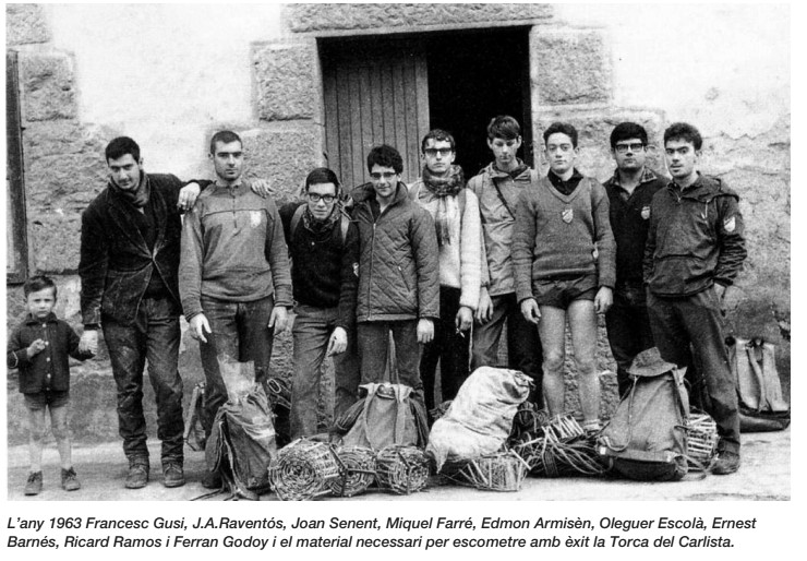 Any 1963 País Basc. Exploració a la "Torca del Carlista" avenç de més de 300 m. de profunditat..