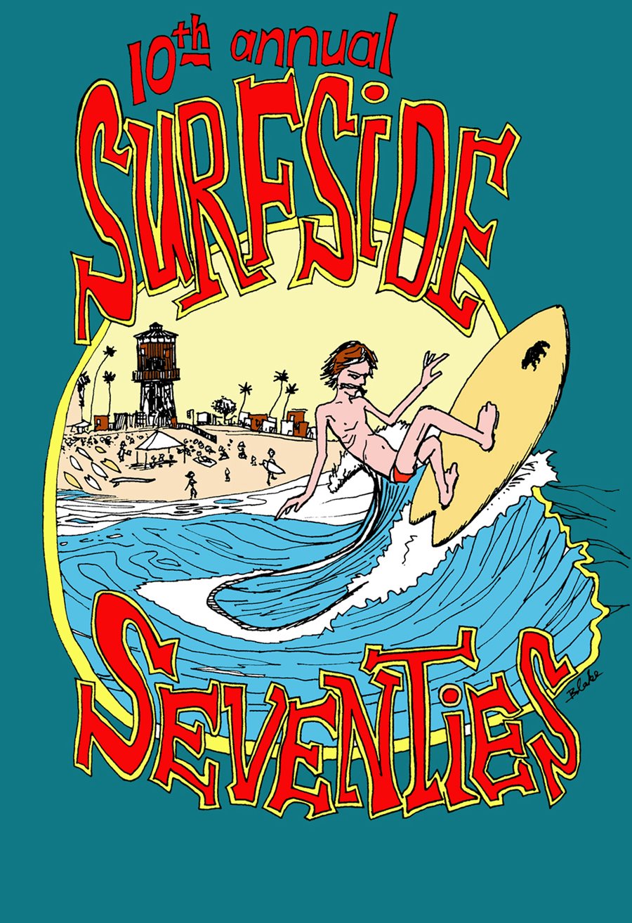 2008 10th annual Surfside Seventies Poster