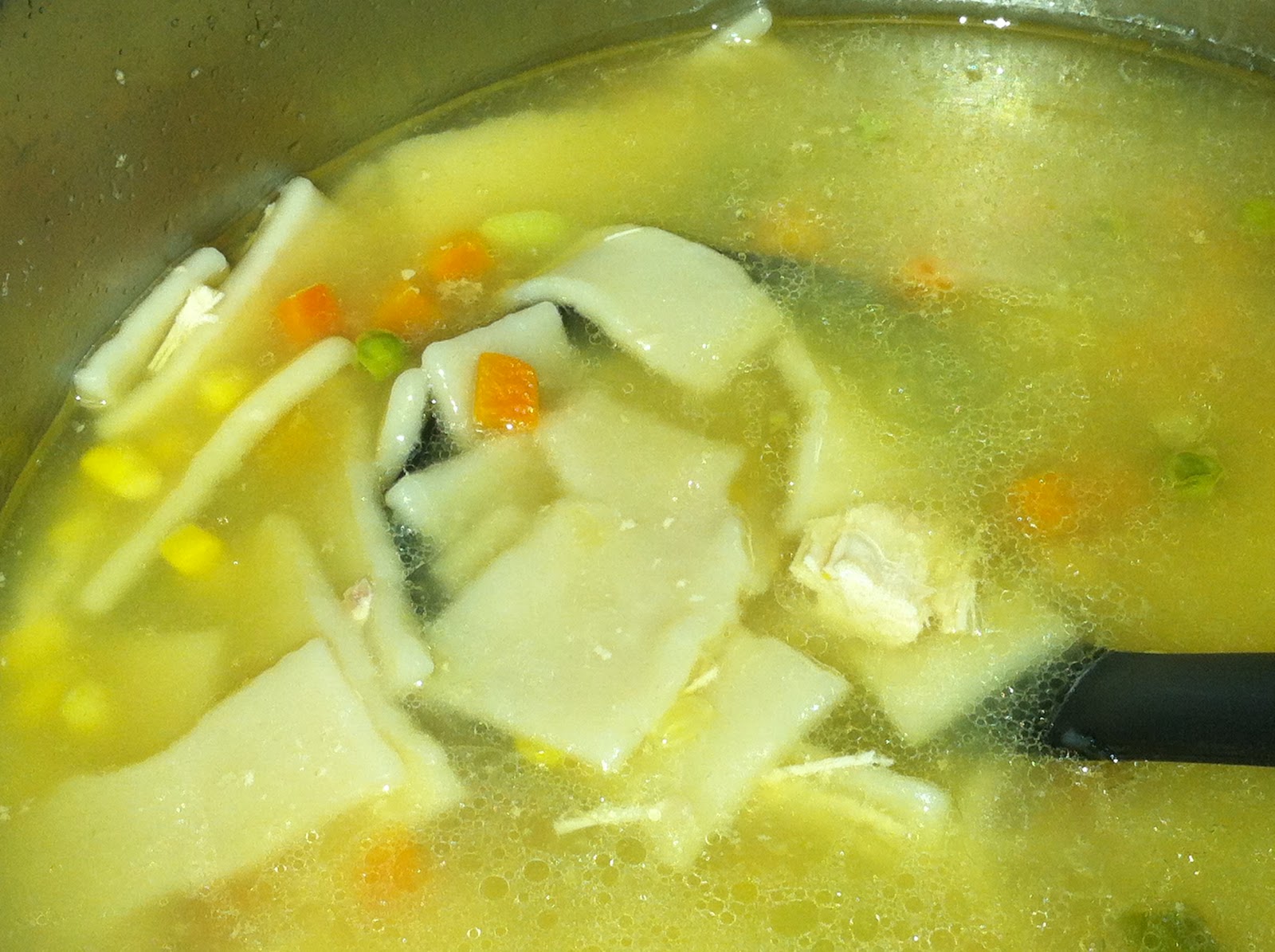 Yum, Let's Eat! My Chicken and (Flat) Dumpling Soup