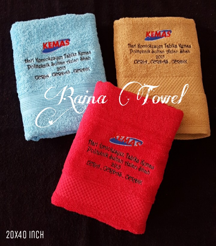 Tempaha tuala / towel sulam sempena Majlis Konvokesyen taska Dari Perak