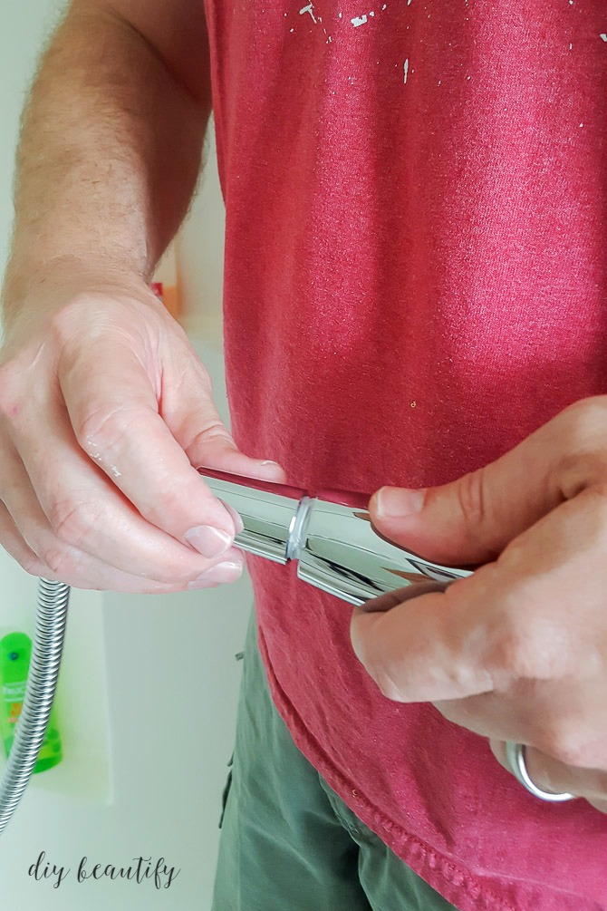How to Swap out a Showerhead (and Delta ShowerHead Giveaway) DIY