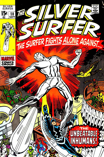 Silver Surfer v1 #18 marvel comic book cover art by Jack Kirby Silver Surfer v1 #18 marvel comic book cover art by Jack Kirby