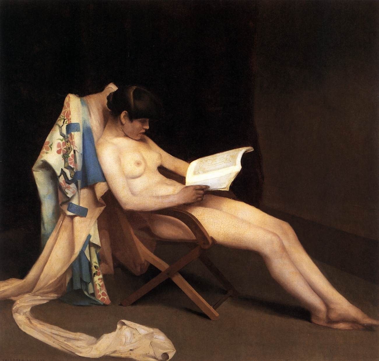 The Reading Girl por Théodore Casimir Roussel (1847–1926)