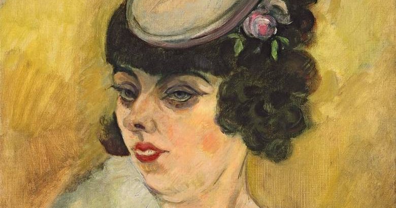 Georg Tappert. Girl with a Flat Hat, 1925 ~ Blog of an Art Admirer