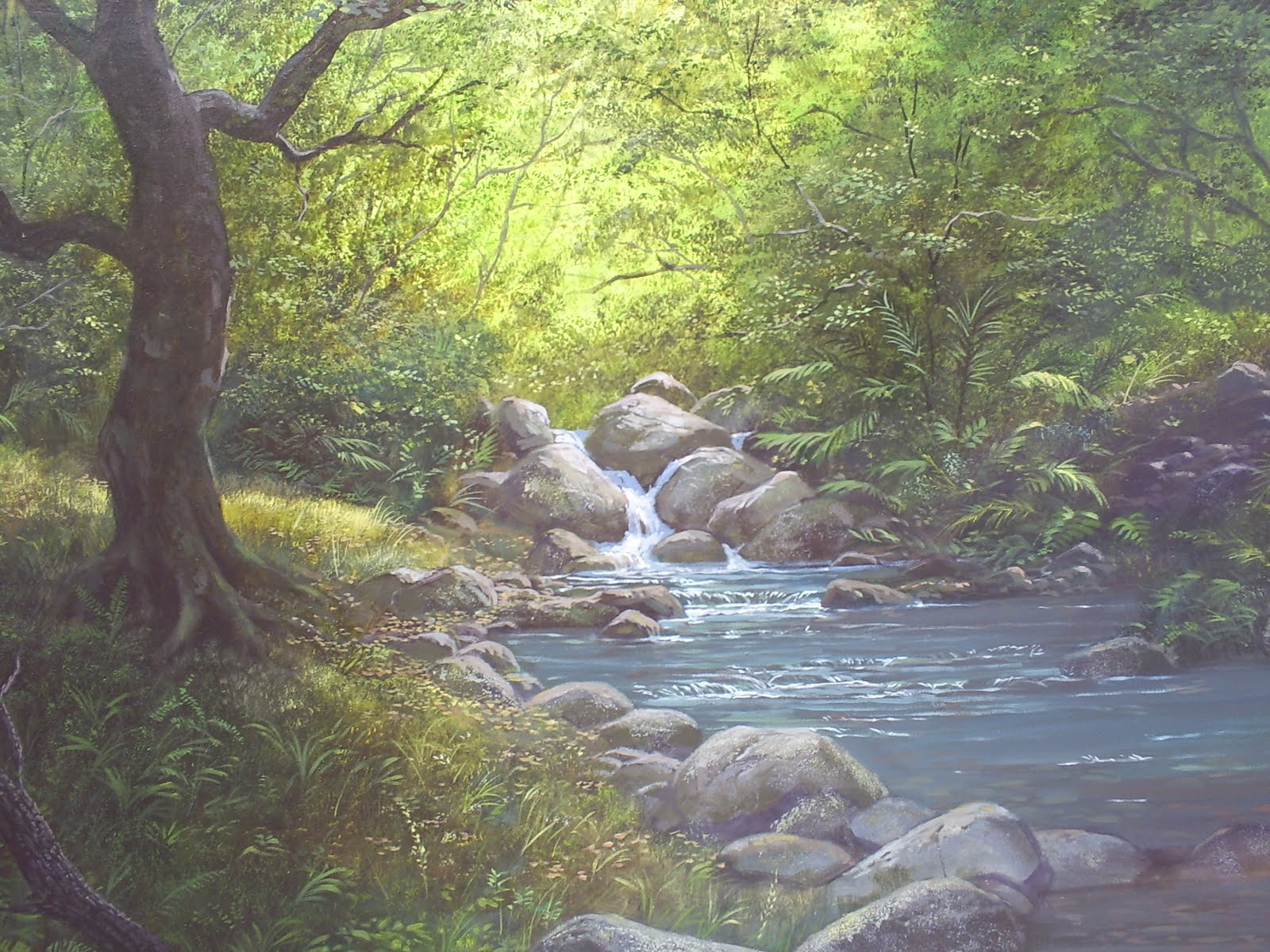 Arte Domaica: Algunas de mis pinturas. Bosques y paisajes.