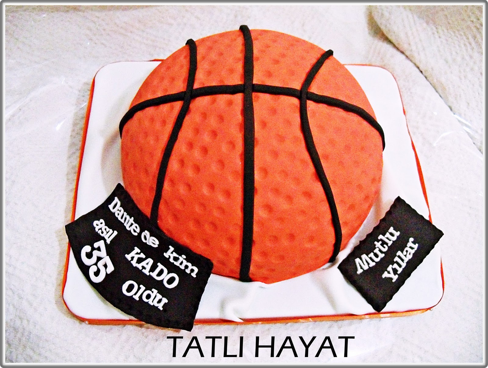 TATLI HAYAT PASTA TASARIM BASKETBOL TOPU PASTA