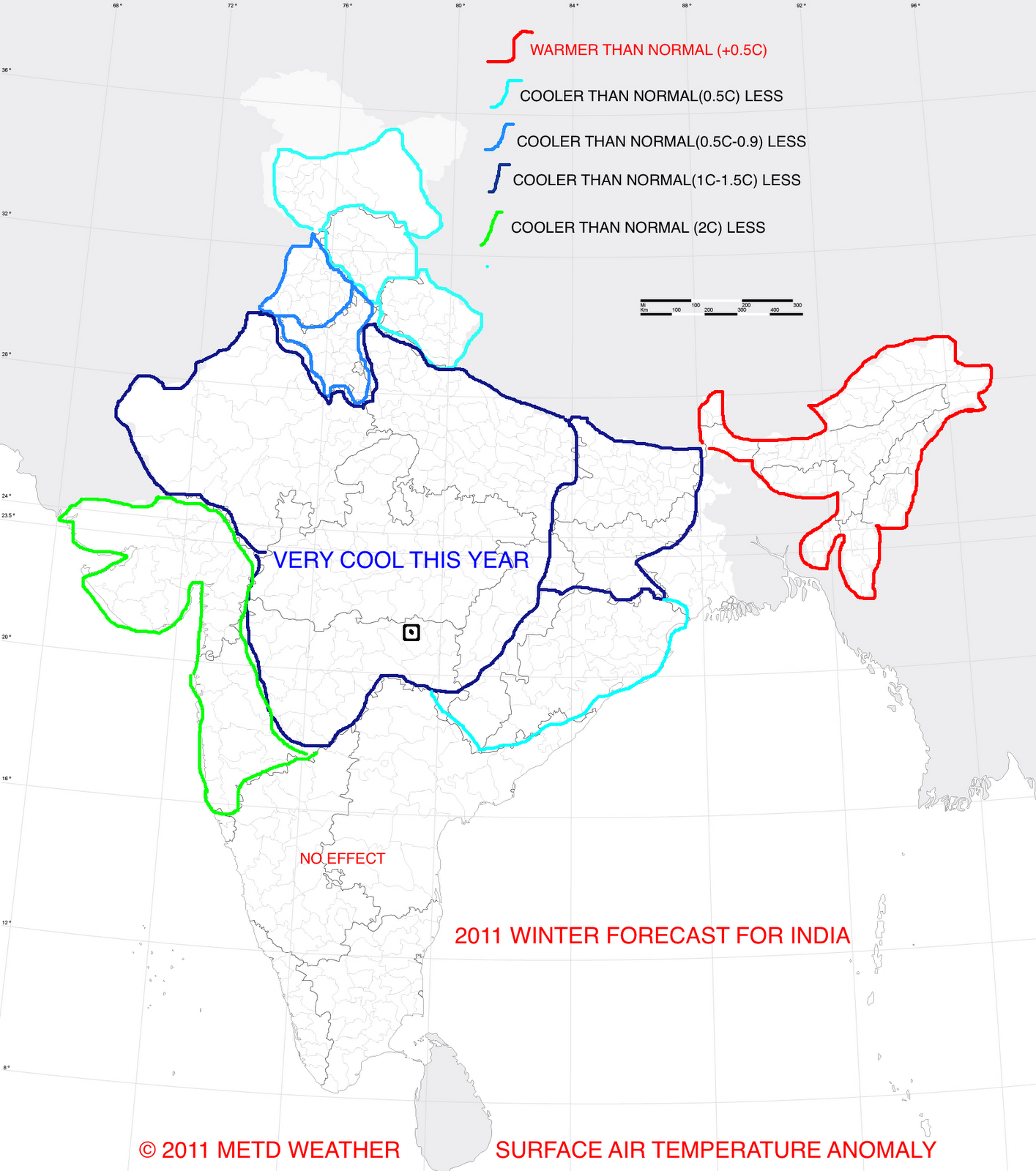 METD WEATHER 2011 WINTER FORECAST OF INDIA