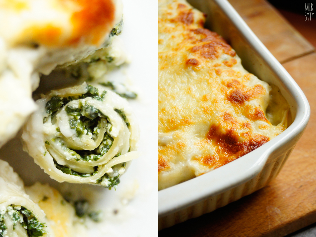 Ślimaczki lasagne ze szpinakiem i ricottą (7 składników)