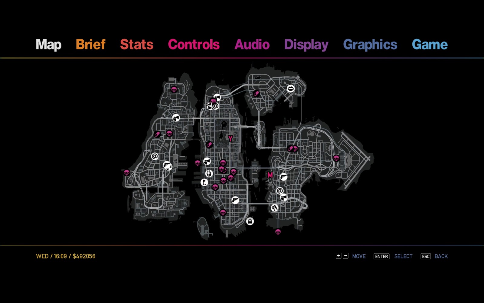 Карта гта 4 со всеми обозначениями