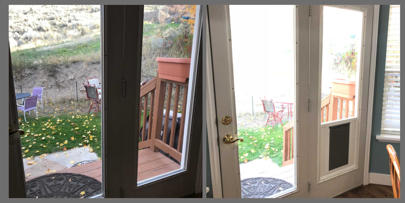 Before and After Doggy Door