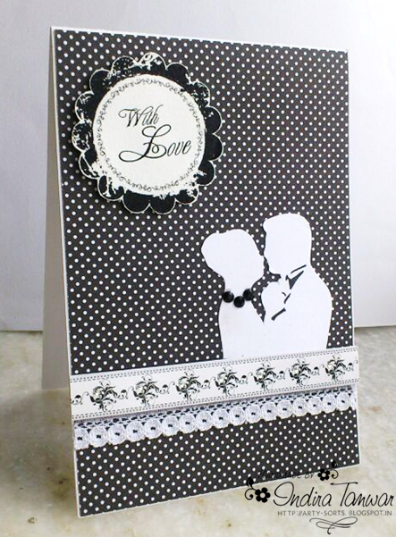 Arty Sorts: Black and White Anniversary Card
