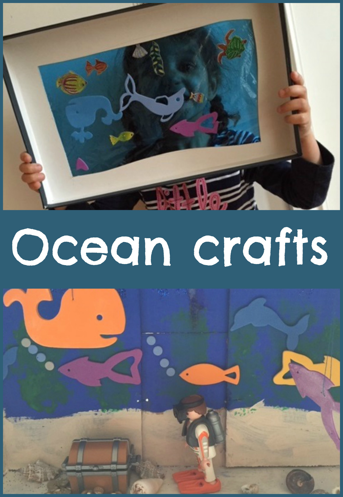 Ocean Week: Finger Painting Coral & Ocean Scene – Craft Box Girls