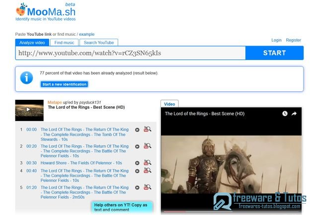 MooMa.sh : un service en ligne pour identifier les musiques des vidéos Youtube