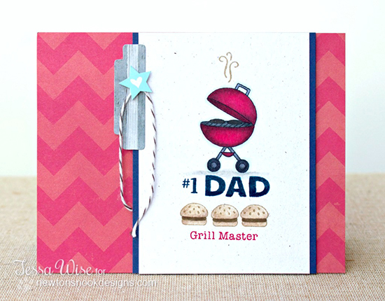 Father's Day BBQ Grill Card  by Tessa Wise | Winston's BBQ | Newton's Nook Designs