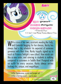 My Little Pony Rarity Series 5 Trading Card